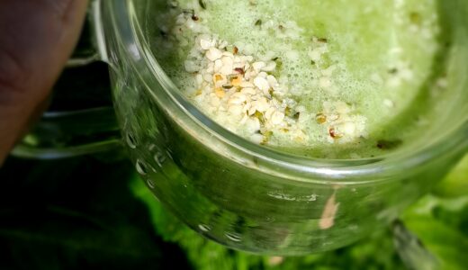 Amazake with banana smoothie